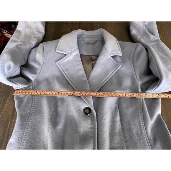Calvin Klein Pastel Blue Wool Blend Peacoat Long Womens Size 12 -‎ New With Tags - Picture 5 of 11